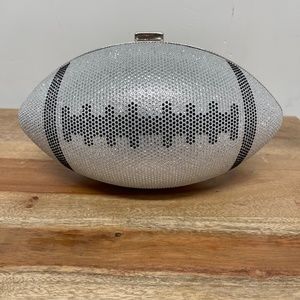 Rhinestone Football Clutch Bag